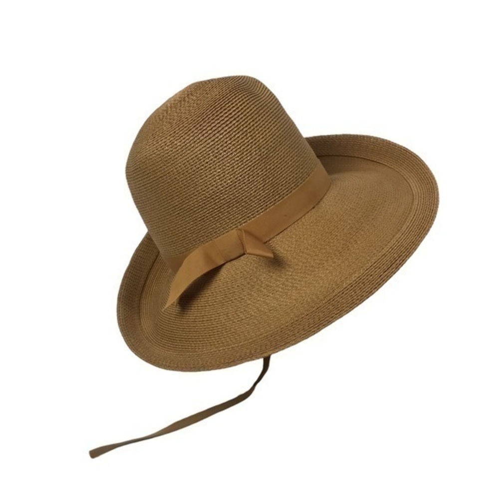Vintage 70s ruth gallin millinery straw Sun hat - Picture 2 of 8